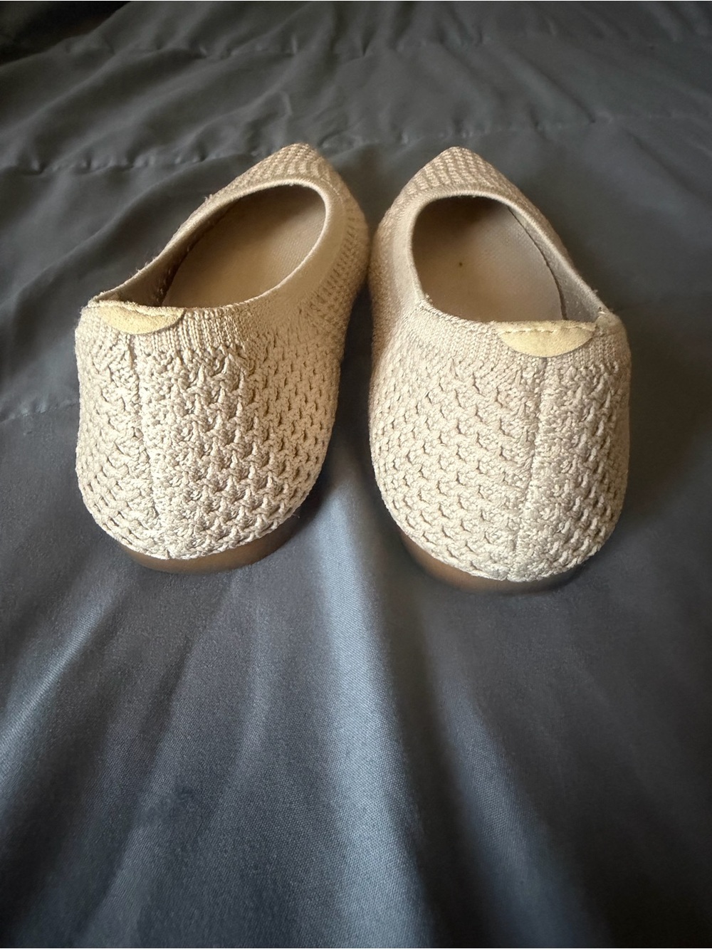 Vivaia Women's Knit Pointed-Toe Flats in Light Beige - Picture 7 of 10